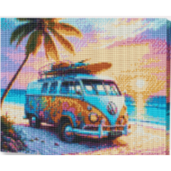 KIT DIAMOND PAINTING CON BASTIDOR AVENTURA TROPICAL 30X40
